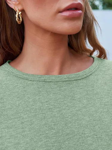 Vista 16 de SUNBS Paquete de 3 camisas de manga larga para mujer, ajuste holgado, ropa de otoño, ropa de moda 2025, camisetas básicas de entrenamiento, trajes