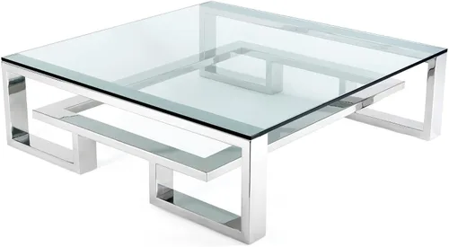 Vista 7 de Superficie de mesa de vidrio templado transparente cuadrada de 18 pulgadas con borde plano pulido y 1/4 de pulgada de grosor para mesas de comedor