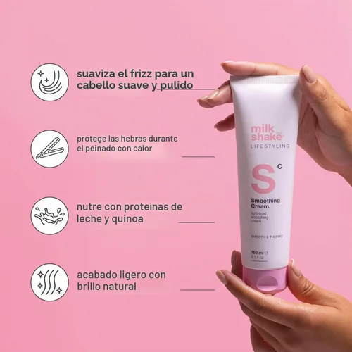 Vista 3 de milk_shake Lifestyling Smoothing Hair Cream for Medium to Coarse Hair, 5.1 Fl Oz