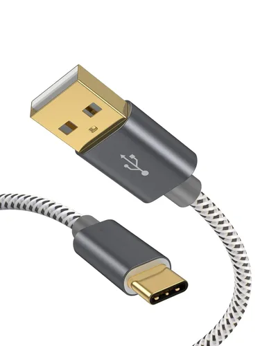 Vista 10 de Cable USB C a USB corto de 0.8 pies, USB A a C de carga rápida USB a tipo C para iPhone 15/16, banco de energía Galaxy S22, Android Auto/teléfono