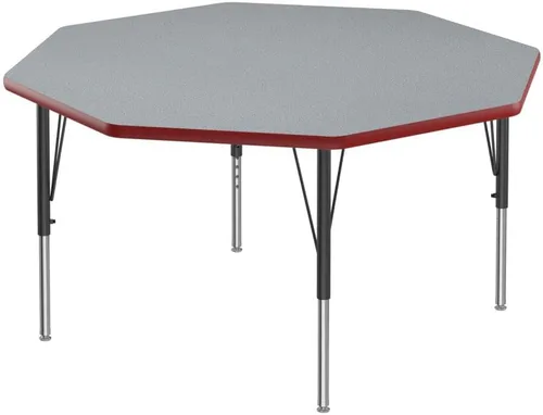 Vista 58 de Correll Mesa rectangular de actividades para el aula de 24 x 48 pulgadas, altura ajustable (19 a 29 pulgadas), parte superior de granito gris, borde