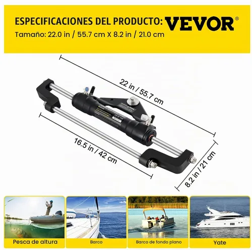 Vista 7 de VEVOR Kit de dirección hidráulica fuera de borda