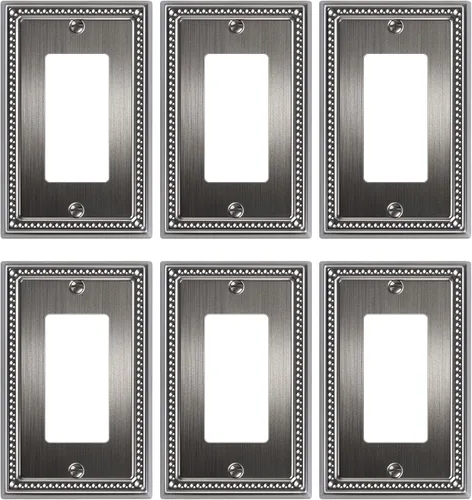 Vista 125 de Paquete de 2 cubiertas de placa de interruptor de luz de doble palanca, cubiertas decorativas de placa de doble interruptor Pearls, placa de pared