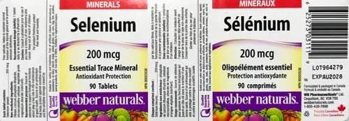 Vista 4 de 2 Botellas x Webber Naturals Selenio, 90 Tabletas