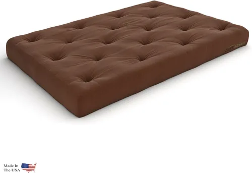 Vista 6 de Nirvana Futons Tumbona de futón doble con colchón de microfibra de madera maciza natural Fudge de microfibra