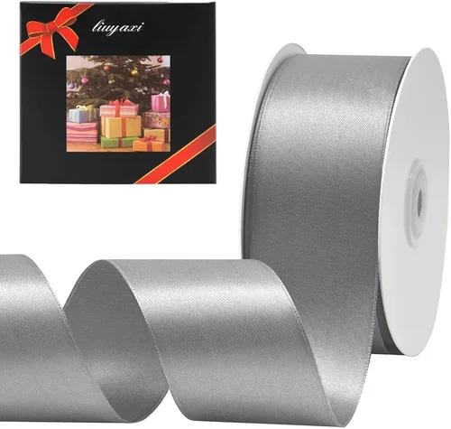 Vista 55 de Cinta de satén verde manzana de doble cara de color sólido de 1/2 pulgada x 25 yardas, cintas perfectas para manualidades, decoración de bodas