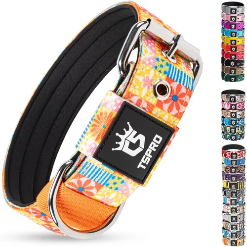 Vista 37 de TSPRO Collar Táctico para Perro de 1.25 Pulgadas de Ancho Collares Gruesos para Perro con Hebilla de Metal de Servicio Pesado, Duradero, Fuerte