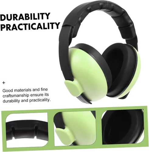 Vista 4 de Protección auditiva Auriculares con cancelación de ruido Protector de cancelación de ruido Dispositivo de respiro de boca Verde
