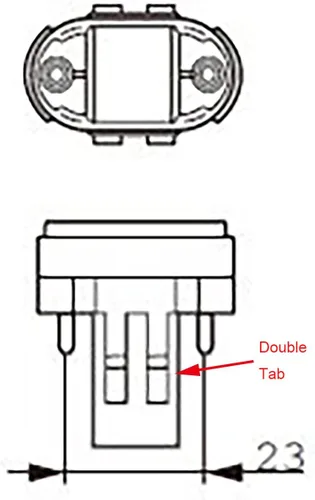 Vista 7 de Adaptador de enchufe de lámpara 2P GX23 a E26, convertidor de base de lámpara GX23 a E26/E27, adaptador de enchufes de bombilla de 2 pines, doble