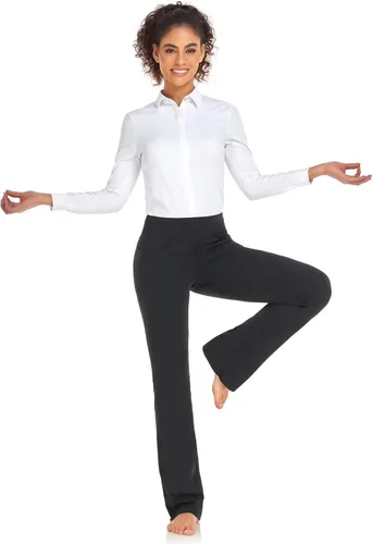 Vista 88 de Safort Pantalones de yoga con entrepierna de 28" 30" 32" 34"más amplios en la parte inferior para botas altas, 4 bolsillos, UPF50+