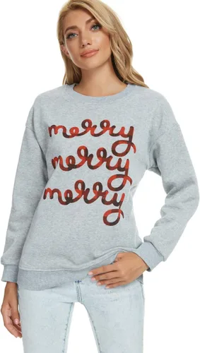 Vista 4 de Barlver Suéteres de forro polar de Navidad para mujer, sudaderas mullidas de manga larga con gráficos navideños