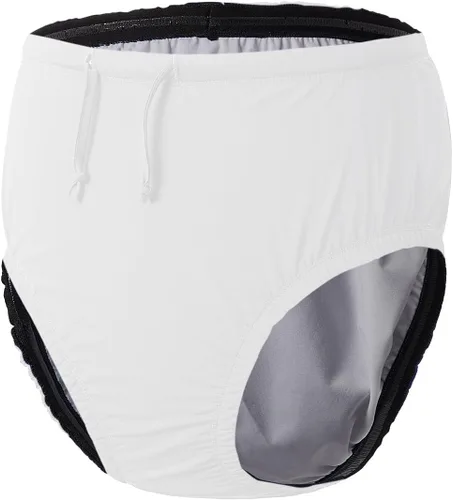 Vista 11 de Pañales de natación reutilizables para adultos, ropa de baño para necesidades especiales para incontinencia, cubiertas de pañales de tela Negro