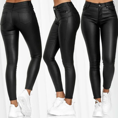 Vista 5 de Pantalones de entrenamiento para mujer leggings de fitness cintura alta pantalones ajustados con botones sólidos pantalones de yoga para hombre sexy