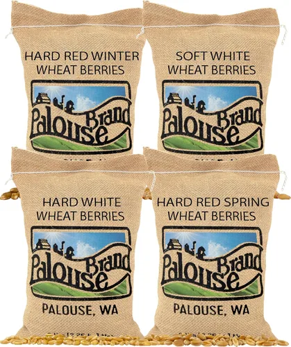 Vista 12 de Palouse Brand Granos de Trigo Blanco Suave Certificados Sin Residuos de Glifosato 1 LB Cultivado por Familias en el Estado de Washington 100%