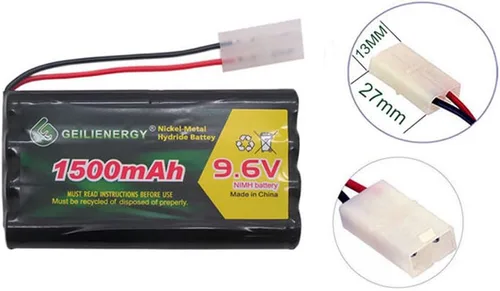 Vista 3 de 9.6V 1500mAh NI-MH Batería recargable Tamiya Plug para RC Coche Barcos Robots 1Pack