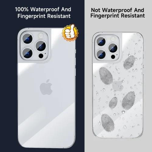 Vista 6 de Protector de pantalla 6 en 1 para iPhone 15 Pro Max, paquete de 2 protectores de pantalla trasera para 15 Pro Max con 2 protectores de lente