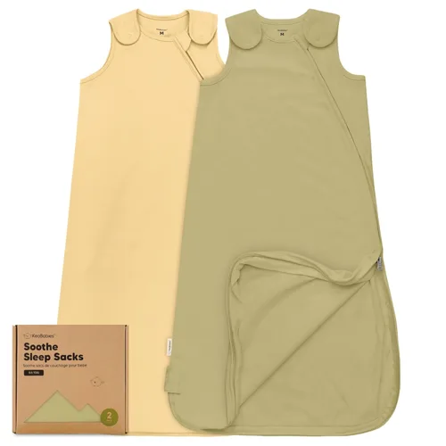 Vista 32 de Paquete de 2 sacos de dormir orgánicos para bebé, 100% algodón 0.5TOG (aguacate, 0-6 meses) Soft Breathable, Baby Wearable Blanket, Toddler