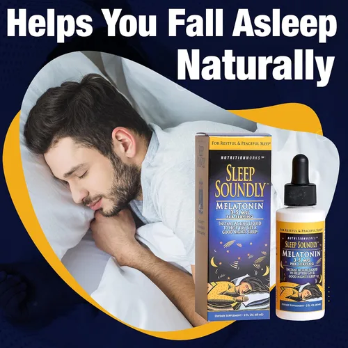 Vista 3 de Sleep Soundly Melatonina, 2 Fl Oz