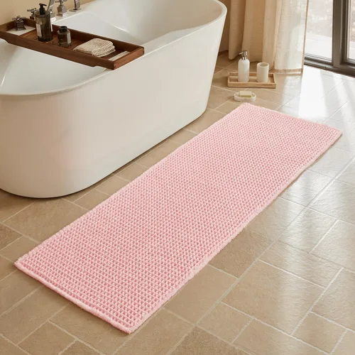 Vista 76 de Triohero Tapete de baño con diseño de gofre, tapete de baño pequeño y bohemio, antideslizante, lavable, ultra suave, súper absorbente, de secado