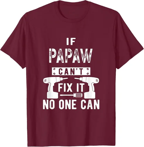 Vista 25 de If Papaw Can't Fix It No One Can Grandpa T-Shirt Asphalt Grey