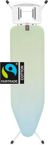 Vista 15 de Brabantia Tabla de planchar cómoda con soporte para plancha de vapor sólido Mediano (talla B) Funda negra de mezclilla de comercio justo Denim