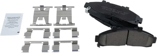 Vista 4 de TRQ Kit de pastillas de freno delantero y rotor, kit químico de freno, pastillas de freno de cerámica compatible con Ford Ranger Mazda B2300