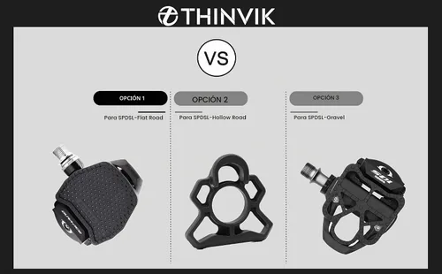 Vista 2 de THINVIK Adaptador de pedal sin clip, pedal de plataforma universal para sistema Shimano SPD-SL (solo bicicleta de carretera)