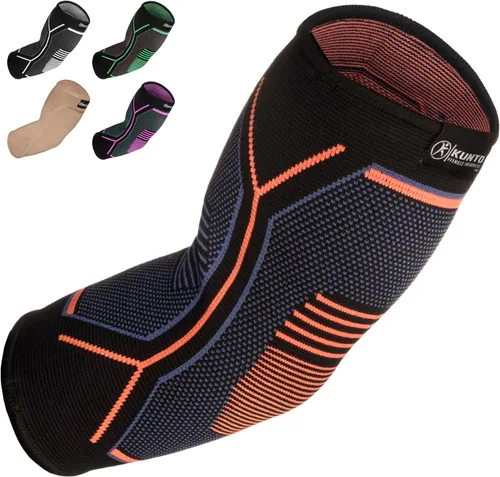 Vista 10 de Kunto Fitness - Codera de compresión (enviada desde Estados Unidos) para tendinitis, codo de tenista, tratamiento de codo de golf, reduce el dolor