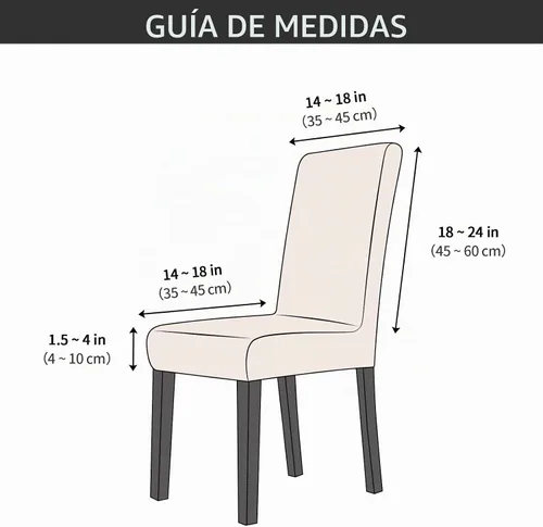Vista 5 de Gibelle - Juego de 4 fundas para sillas de comedor, funda elástica de elastano para comedor, fundas extraíbles y lavables para sillas de cocina
