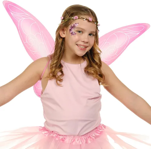 Vista 7 de Funcredible Alas de hada, corona de hadas y purpurina, accesorios de disfraz de hada, disfraz de mariposa, disfraces de Halloween para mujer