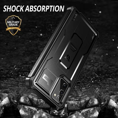 Vista 7 de Dexnor Funda para Samsung Galaxy Note 20 5G, [Protector de pantalla integrado y soporte] Protección de grado militar resistente a prueba de golpes
