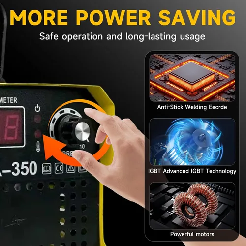 Vista 3 de Máquina de soldadura de 110 V, soldador de palo, pantalla digital, LCD, mini soldador portátil MMA, soldador principiante, para entusiastas