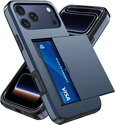 Vista 36 de Qinmay Funda compatible con iPhone 7 Plus/8 Plus con tarjetero, doble capa a prueba de golpes, funda protectora resistente con ranura oculta Negro