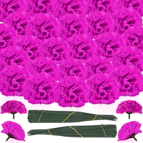 Vista 14 de Syhood 50 piezas de flores de caléndula de Juneteenth Decoración a granel Juneteenth Accesorios 19 de junio de 1865 Decoración del Día