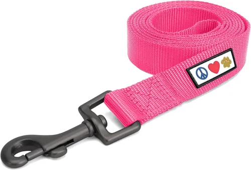 Vista 26 de Pawtitas - Correa personalizada de 6 pies para perro rosa XS/S con nombre y número de teléfono bordados, correa fuerte de nylon para razas pequeñas