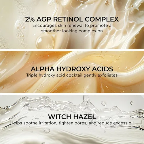Vista 3 de COSMEDIX Define Crema facial antienvejecimiento con hidroxiácido y complejo de retinol, humectante facial antiedad para líneas finas, arrugas y piel
