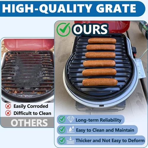 Vista 5 de SafBbcue Rejilla de cocción para Coleman Fold N Go parrilla portátil de hierro fundido parrilla para Coleman 2000020932 parrilla portátil, 1 unidad