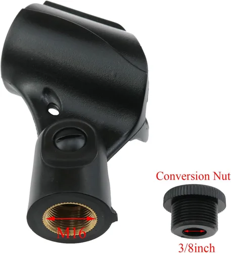 Vista 4 de Soporte universal para micrófono Soporte de micrófono para soporte Soporte de micrófono ajustable de 1.12-1.77 pulgadas para micrófonos de mano