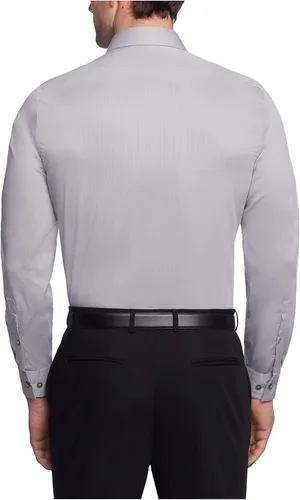 Vista 2 de Calvin Klein Camisa de vestir para hombre, ajuste delgado, no necesita planchado