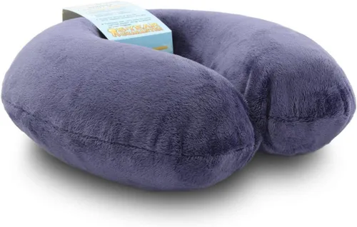 Vista 10 de Almohada de viaje para el cuello lavable, cómoda espuma viscoelástica, accesorios de viaje en avión, esenciales para el cuello plano, almohada