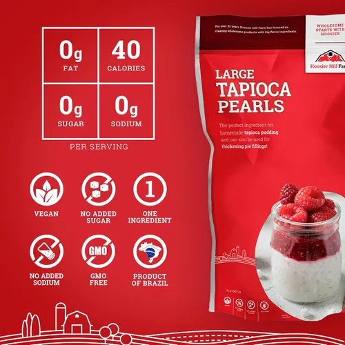 Vista 4 de Hoosier Hill Farm Perlas grandes de tapioca, 2LB (paquete de 1)