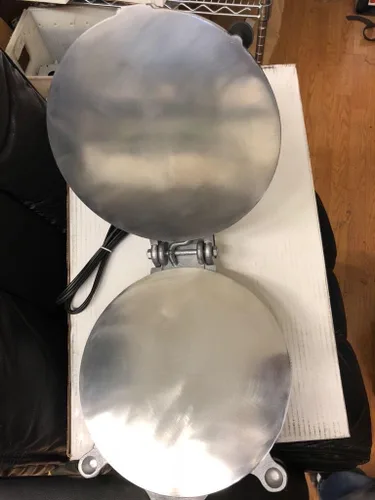 Vista 2 de Mexicano grande 10" de aluminio fundido eléctrico Tortilla Maker Comercial Restaurante Calidad
