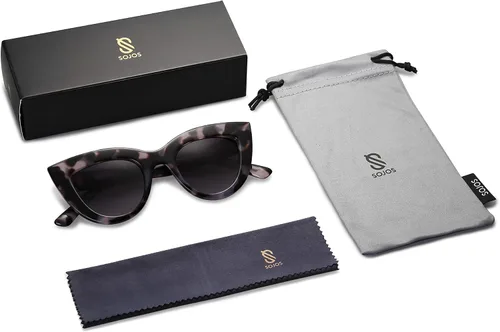 Vista 38 de SOJOS Retro Small Vintage Cat Eye Sunglasses for Women Cute Fashion UV400 Sunnies SJ2939