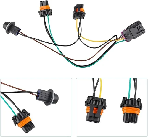 Vista 3 de WMPHE Compatible con arnés de cableado de faros delanteros Pontiac Grand Prix 2004 2005 2006 2007 2008, arnés de cableado de faros, cable de enchufe