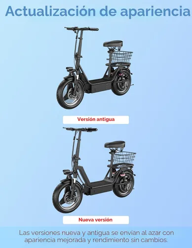 Vista 3 de Electric Scooter Adults with Seat, 1000W Peak Motor, 35 Miles Range, 25MPH Top Speed, 14" Foldable E-Scooter with Seat and Basket for Cargo, Dual