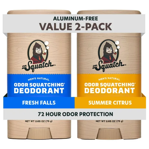 Vista 26 de Dr. Squatch Desodorante natural para hombres, sin aluminio, Summer Citrus + Cool Fresh Aloe, 2.65 oz, 2