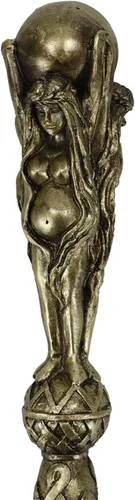 Vista 6 de Ebros Oculto Wicca Triple Diosa Madre Doncella Crone en la Luna Sagrada Varita Cosplay Varitas Decorativas Magia Hechizos Hechizos Hechizos Brujería