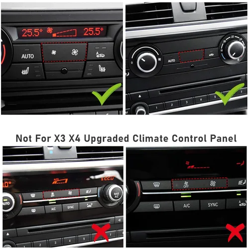 Vista 4 de Jaronx para reemplazo del botón de velocidad del ventilador del panel de control climático de BMW A/C Compatible con BMW Serie 1 E81/E87/E88/E82