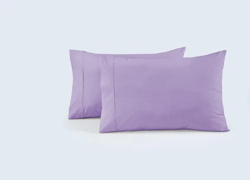 Vista 22 de Juego de 2 fundas de almohada 100 % percal de algodón, suaves y transpirables, tela ligera, tejido suave y aireado, para ella o él