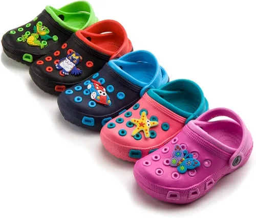 Vista 7 de Babelvit Toddler Kids Boys Girls Cute Garden Clogs Water Sandals Slip On Shoes Slides Light Summer Children Beach Pool Play Slipper